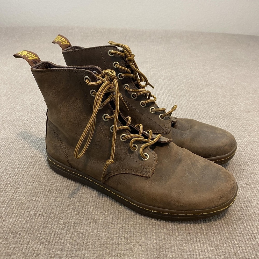 Dr. Martens Brown Leather Lace-Up Boots